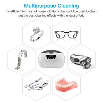 600ml οικιακός μίνι υπερηχητικός καθαριστής φορητός για Eyeglasses τις οδοντοστοιχίες